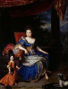 Constantijn Netscher Portrait de la princesse Palatine oil